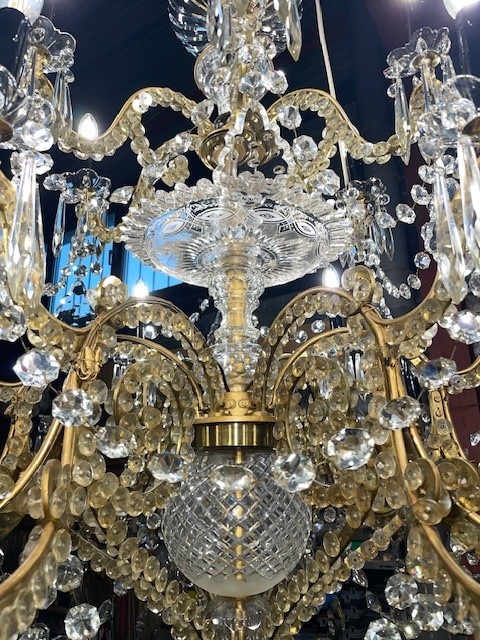 An imposing 24-light Baccarat chandelier