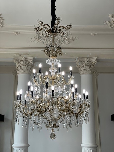 An imposing 24-light Baccarat chandelier