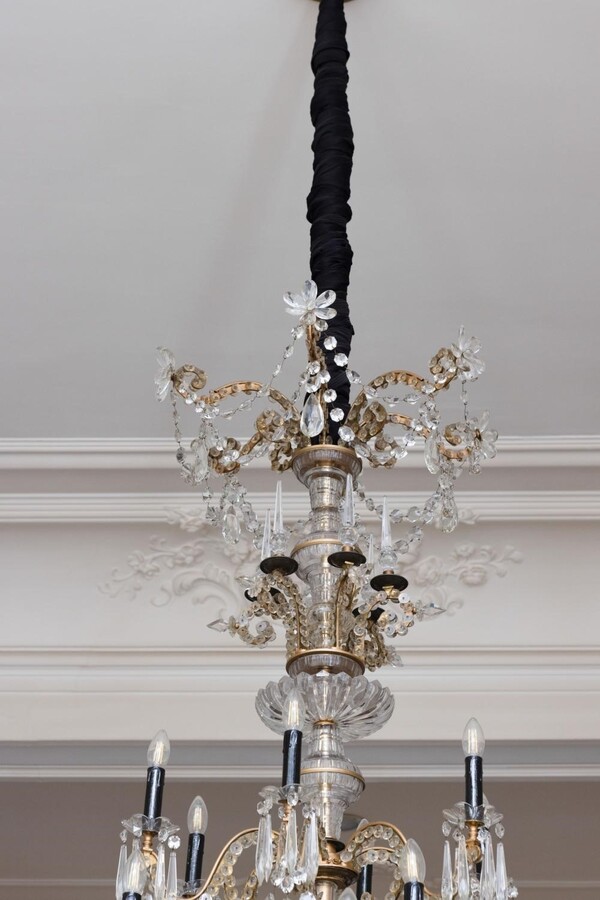 An imposing 24-light Baccarat chandelier