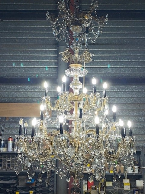 An imposing 24-light Baccarat chandelier