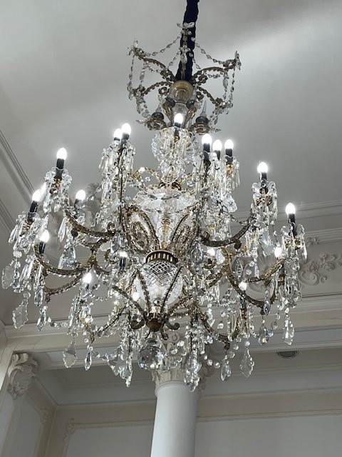 An imposing 24-light Baccarat chandelier