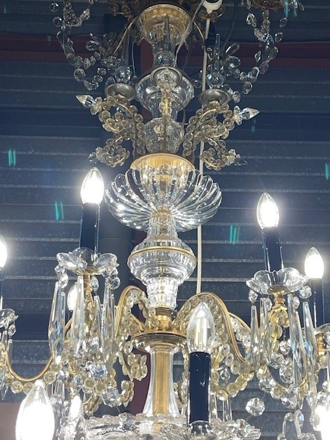 An imposing 24-light Baccarat chandelier