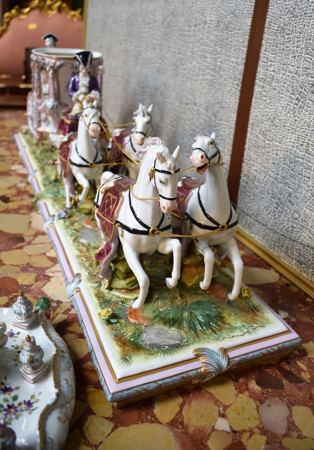 Carriage Volkstedt Thuringen Porcelain early 20th century