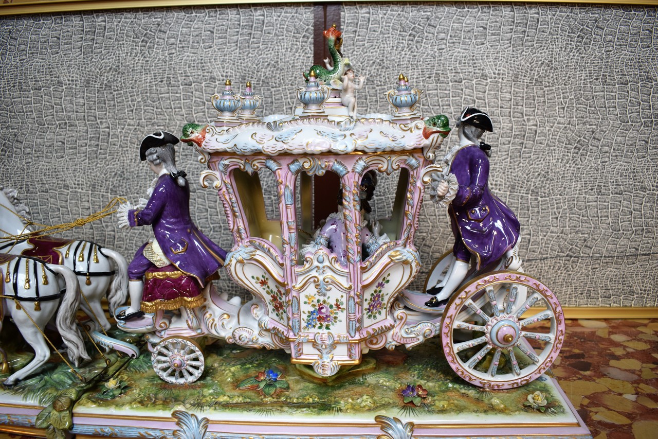 Carriage Volkstedt Thuringen Porcelain early 20th century