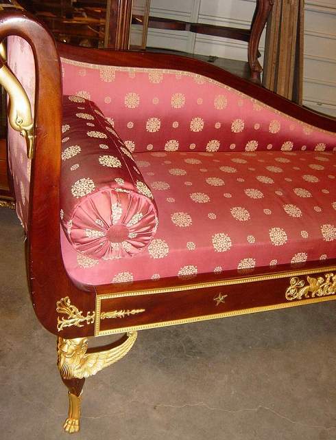 Daybed or Recamier Empire style France with bronze mounts