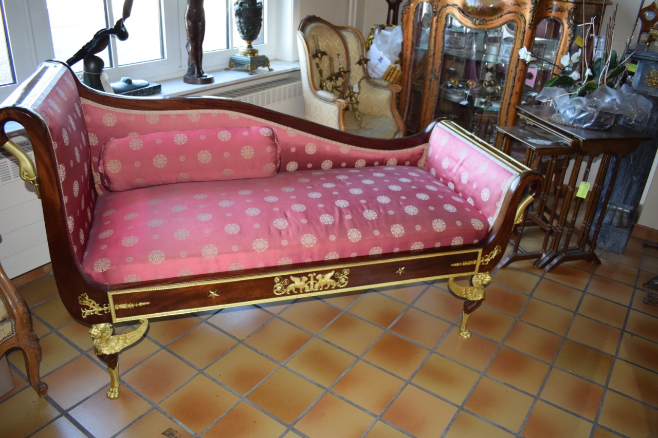 Daybed or Recamier Empire style France with bronze mounts