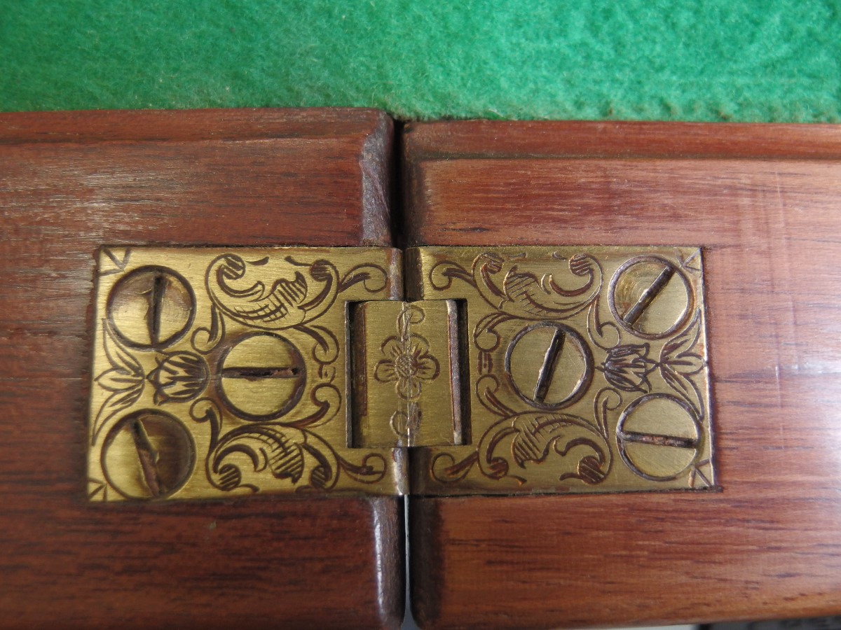 Game Table Louis XVI Style Parquetry Mahogany  France 19th Century