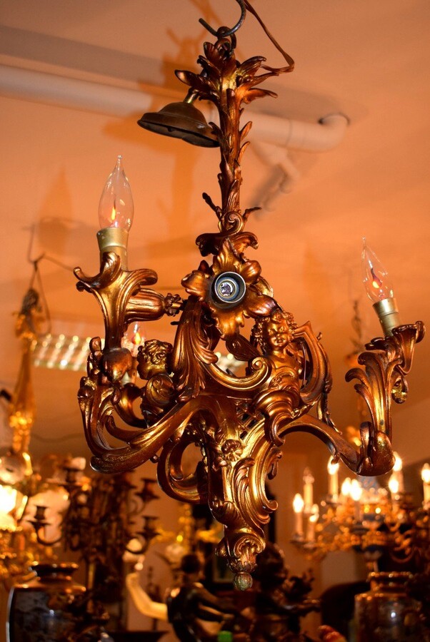 Gilt bronze Louis XV chandelier