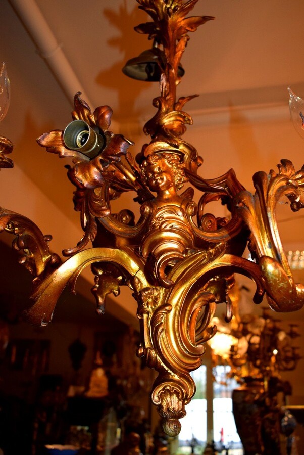 Gilt bronze Louis XV chandelier