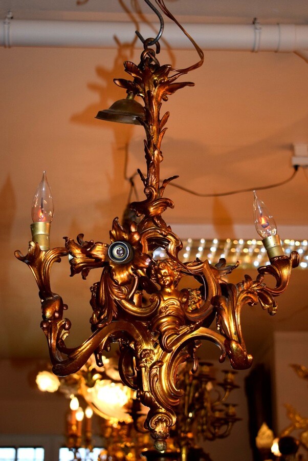 Gilt bronze Louis XV chandelier