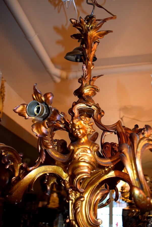 Gilt bronze Louis XV chandelier