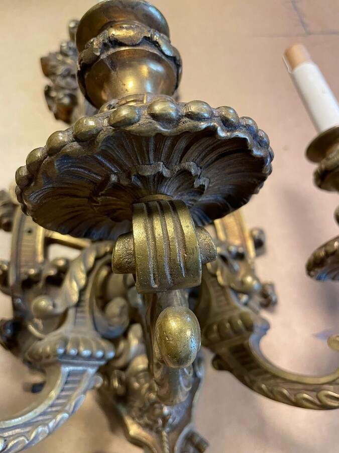 Large pair of 3-light Mazarin sconces