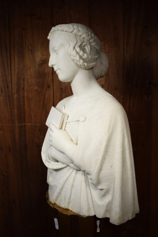 marble bust signed Professor Ulisse Cambi, 1858