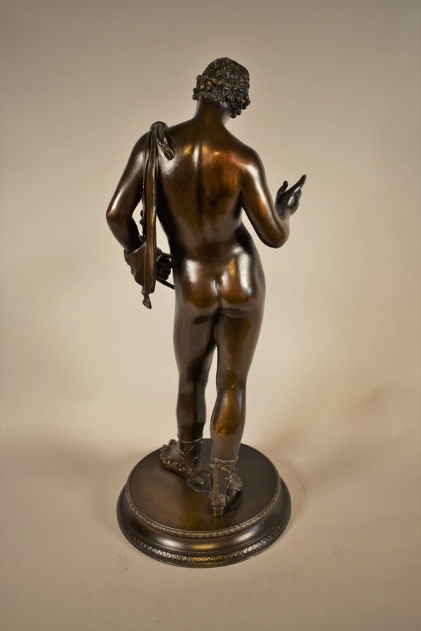 Narcissus Grand Tour bronze sculpture Italy late 19th century