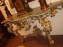 Polychromed and giltwood Italian Baroque style console 