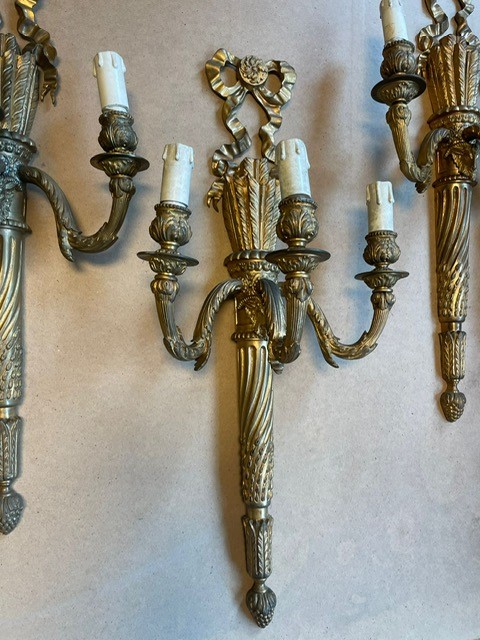 Set of 4 Louis XVI wall lights 