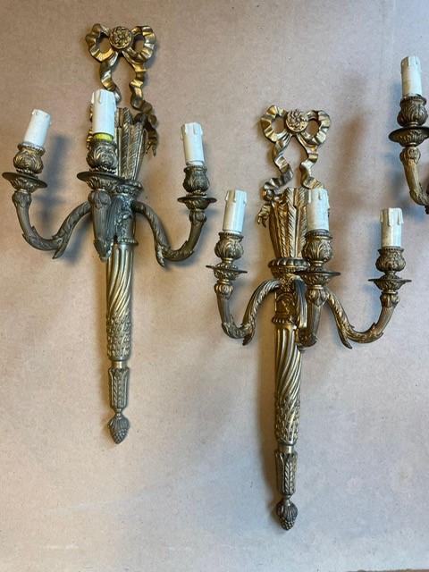 Set of 4 Louis XVI wall lights 