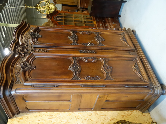 Wardrobe Antique France 'Armoire Lyonnaise' 18th century Walnut