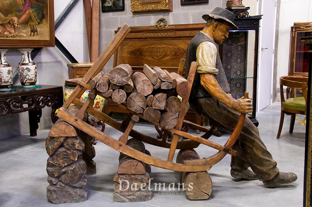 Black Forest Wood Log Carrier For Fireplace Black Forest Wood